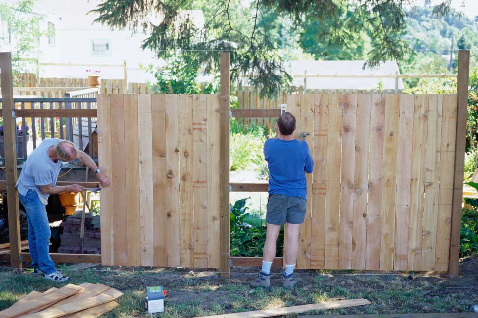 wooden fence